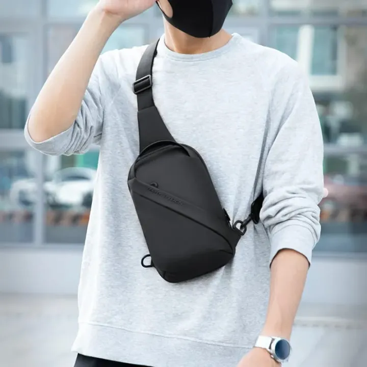 Mark Ryden Men Bag Oxford Sling bag 7.9 inch Male Chest Bag Crossbody Bag For Man Moto Biker Shoulder Bags Black New Fashion Bag - Copy
